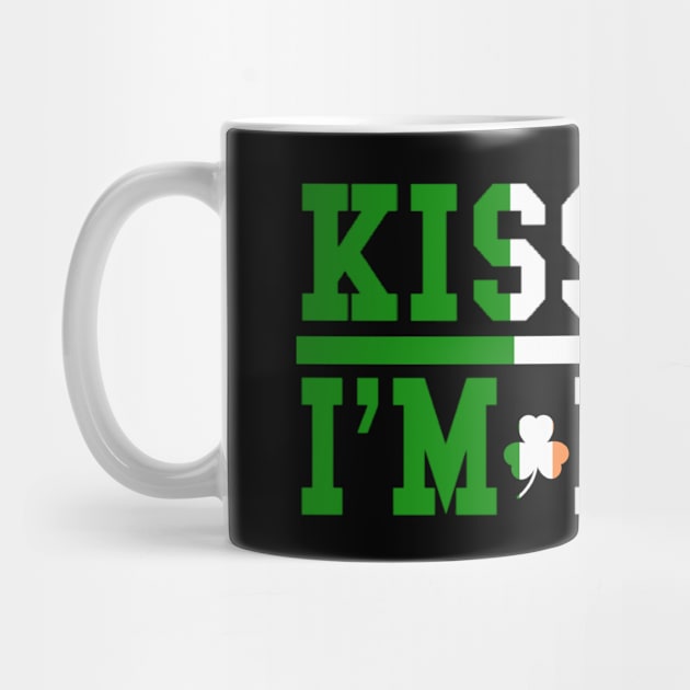 Kiss Me, I'm Irish with Ireland Flag and Shamrock by tnts